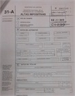 31-A Formulario de alta impositiva